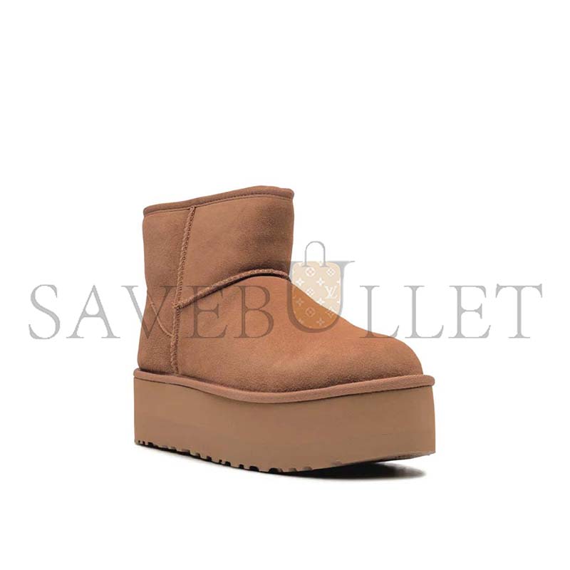 U*g classic mini platform chestnut ankle boots
